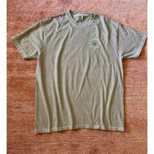Comfort Colors Graphic T-Shirt XL Olive Green Back Print Heavy Cotton Unisex